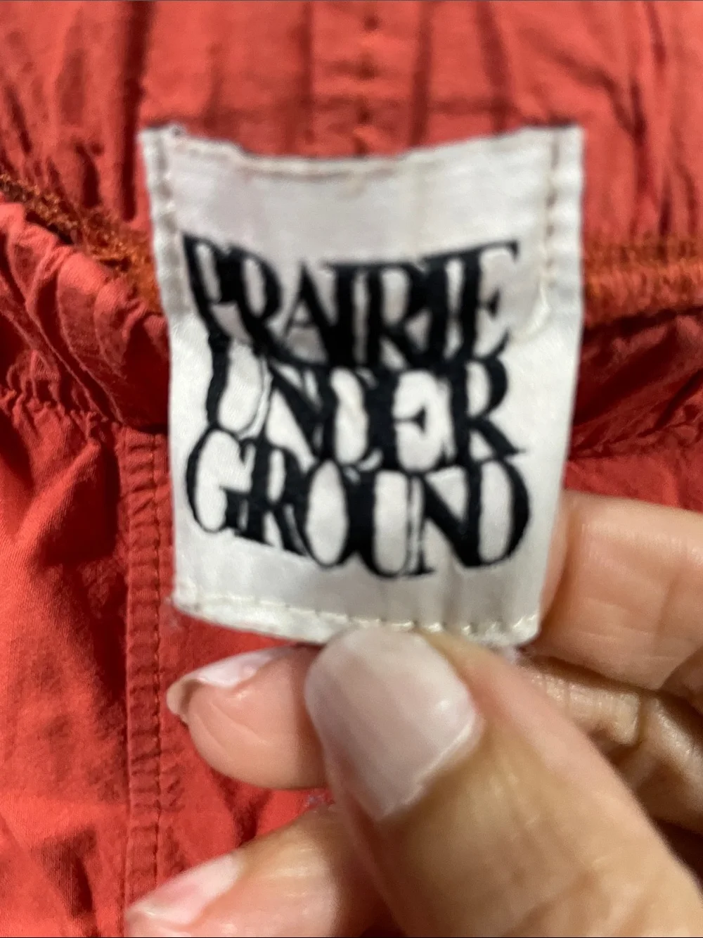 Prairie Underground Rust-Red Elastic Waist Joggers - Picture 2 of 3